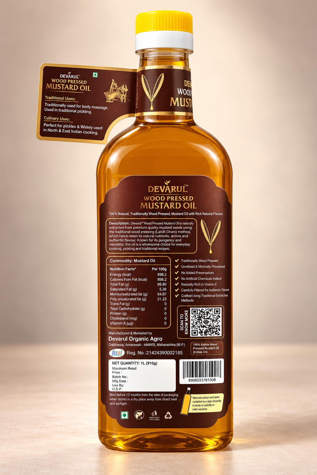 Devarul Wood-Pressed Groundnut Oil