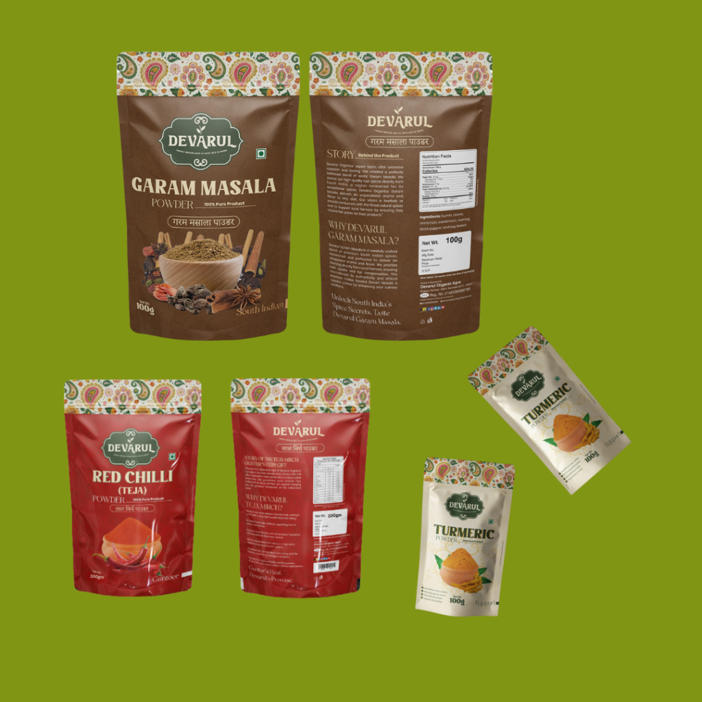 DEVARUL Garam Masala + Red Chilli + Haldi Power