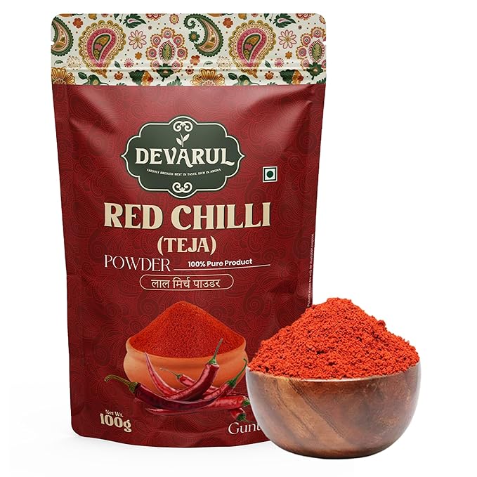 Devarul Indian Spices and Imperial CTC Chai (250g) | Darjeeling Green Tea Leaf (50g) Combo Pack | Garam Masala, Dhania, Red Chilli, Jeera & Turmeric Powder (100g Each) | Pure, Aromatic & 100% Natural - Image 5